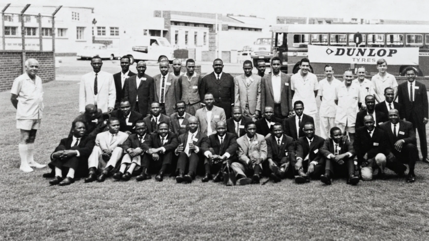 Large group of colleagues at a Dunlop event